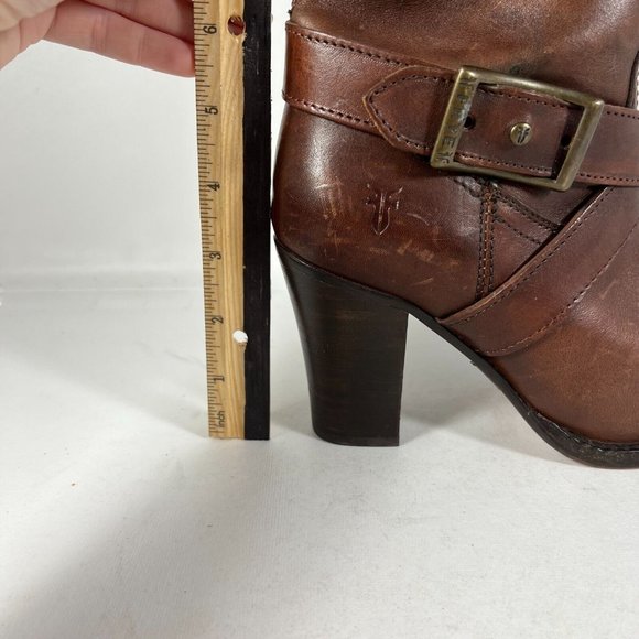 Frye Womens Julia 77435 Brown Leather Zipper Equestrian Riding Boots Size 7 B - Picture 8 of 11